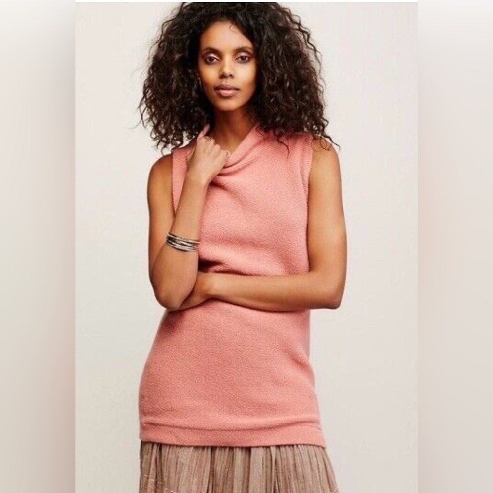 Free People Sleeveless Isla Ottoman Knit Tunic, Size Medium